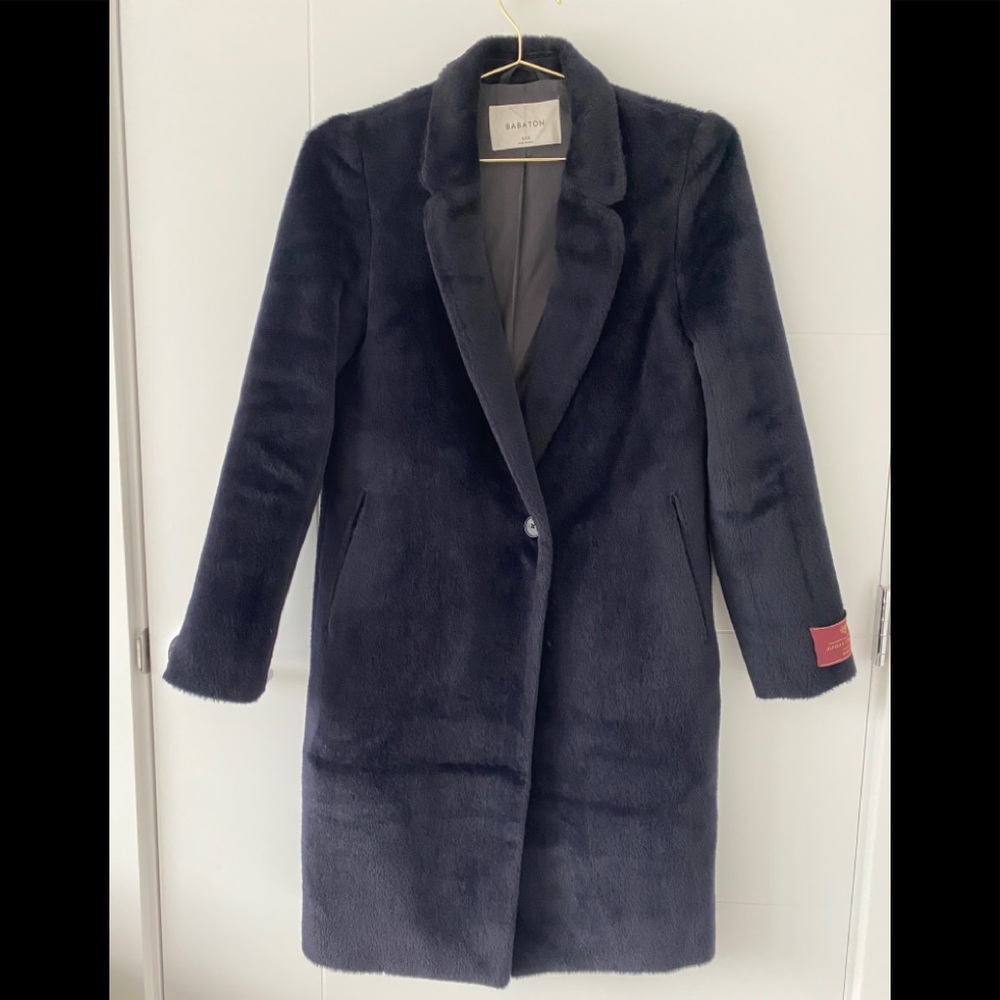 COPY - Babaton Stedman Wool Alpaca Coat in Royal Navy